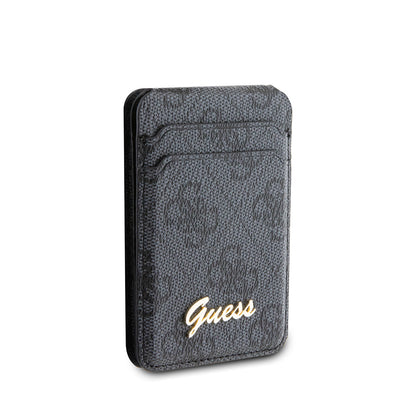 Guess Orijinal Lisanslı 4G Desenli Metal Script Logolu Magnetik Kartlık