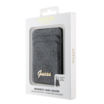 Guess Orijinal Lisanslı 4G Desenli Metal Script Logolu Magnetik Kartlık