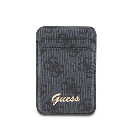 Guess Orijinal Lisanslı 4G Desenli Metal Script Logolu Magnetik Kartlık