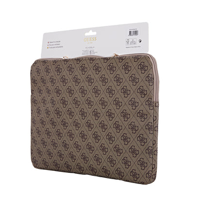 Guess Orijinal Lisanslı 4G Desenli Üçgen Logolu 14 inç Laptop Çantası