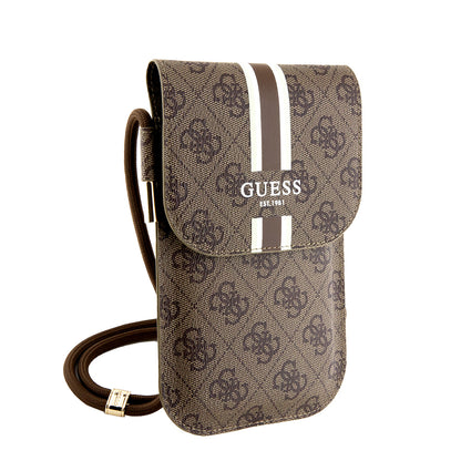 Guess Orijinal Lisanslı 4G Desenli Askılı Mıknatıs Kılıflı Çanta