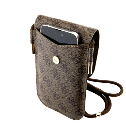 Guess Orijinal Lisanslı 4G Desenli Askılı Mıknatıs Kılıflı Çanta