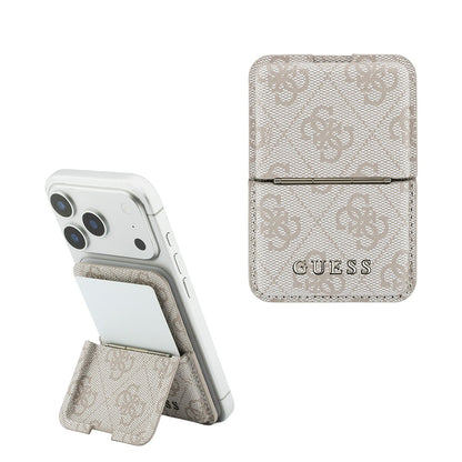 Guess Orijinal Lisanslı 4G Desenli Yazı Logolu Pop-up Magnetik Standlı PU Kartlık