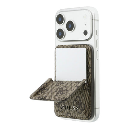 Guess Orijinal Lisanslı 4G Desenli Yazı Logolu Pop-up Magnetik Standlı PU Kartlık