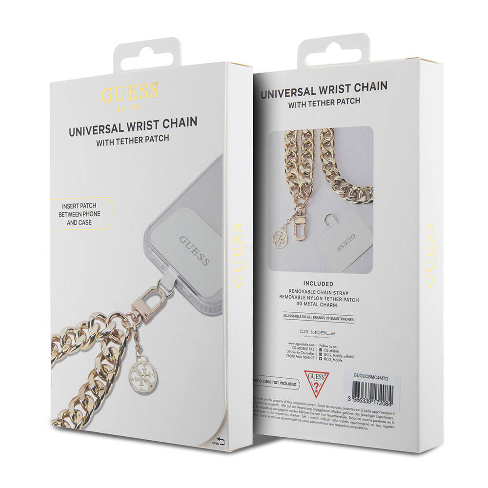 Guess Orijinal Lisanslı 4G Logolu Kalın Telefon Askı Zinciri