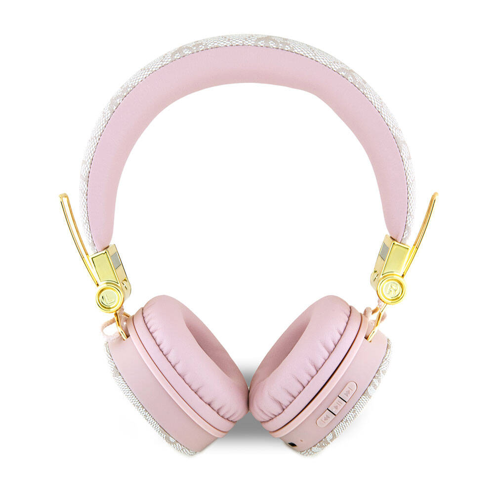 Guess Orijinal Lisanslı 4G Metal Logo PU Deri Ayarlanabilir Kulak Üstü Bluetooth Kulaklık