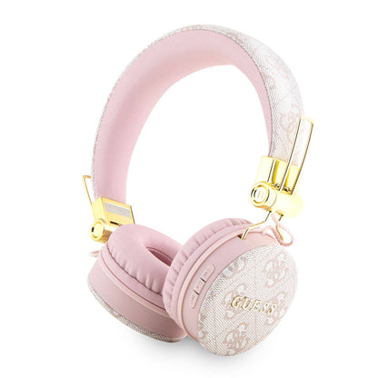 Guess Orijinal Lisanslı 4G Metal Logo PU Deri Ayarlanabilir Kulak Üstü Bluetooth Kulaklık