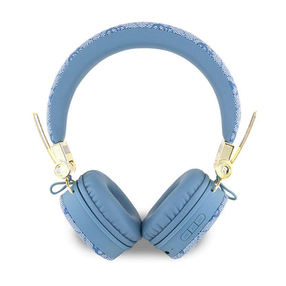 Guess Orijinal Lisanslı 4G Metal Logo PU Deri Ayarlanabilir Kulak Üstü Bluetooth Kulaklık