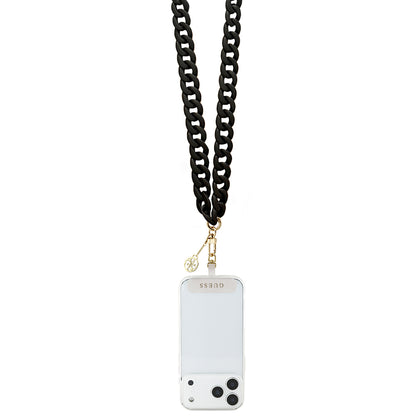 Guess Orijinal Lisanslı 4G Metal Logolu Büyük Zincirli Çapraz Vücut Telefon Askı Kayışı 120cm