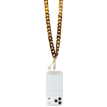 Guess Orijinal Lisanslı 4G Metal Logolu Büyük Zincirli Çapraz Vücut Telefon Askı Kayışı 120cm