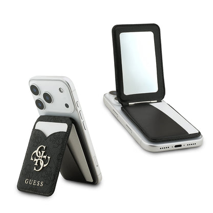 Guess Orijinal Lisanslı Aynalı Metal Büyük 4G Logolu Standlı Magnetik Kartlık
