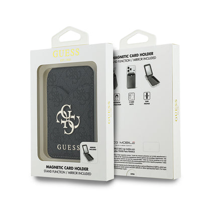 Guess Orijinal Lisanslı Aynalı Metal Büyük 4G Logolu Standlı Magnetik Kartlık