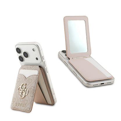 Guess Orijinal Lisanslı Aynalı Metal Büyük 4G Logolu Standlı Magnetik Kartlık