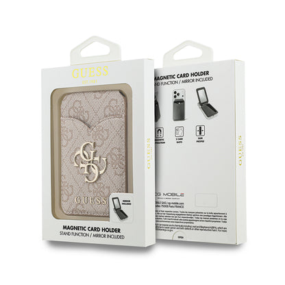 Guess Orijinal Lisanslı Aynalı Metal Büyük 4G Logolu Standlı Magnetik Kartlık