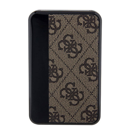 Guess Orijinal Lisanslı Dijital Led Göstergeli PU Deri 4G Desenli Metal Yazı Logolu Powerbank 10000mAh 18W