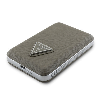 Guess Orijinal Lisanslı Dijital Led Göstergeli PU Deri Yüzey Üçgen Logolu Powerbank 5000mAh 15W