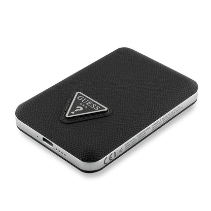 Guess Orijinal Lisanslı Dijital Led Göstergeli PU Deri Yüzey Üçgen Logolu Powerbank 5000mAh 15W