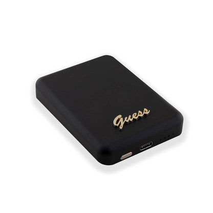 Guess Orijinal Lisanslı M-safe Şarj Özellikli Metal Yazı Logolu Powerbank 5000mAh 15W
