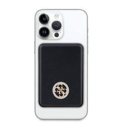 Guess Orijinal Lisanslı M-safe Şarj Özellikli Taşlı 4G Logolu Powerbank 5000mAh 15W