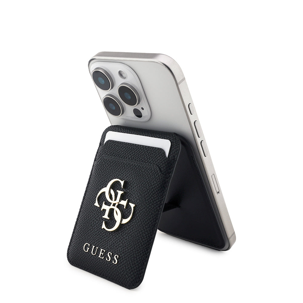 Guess Orijinal Lisanslı Metal Büyük 4G ve Yazı Logolu Standlı Magnetik Kartlık