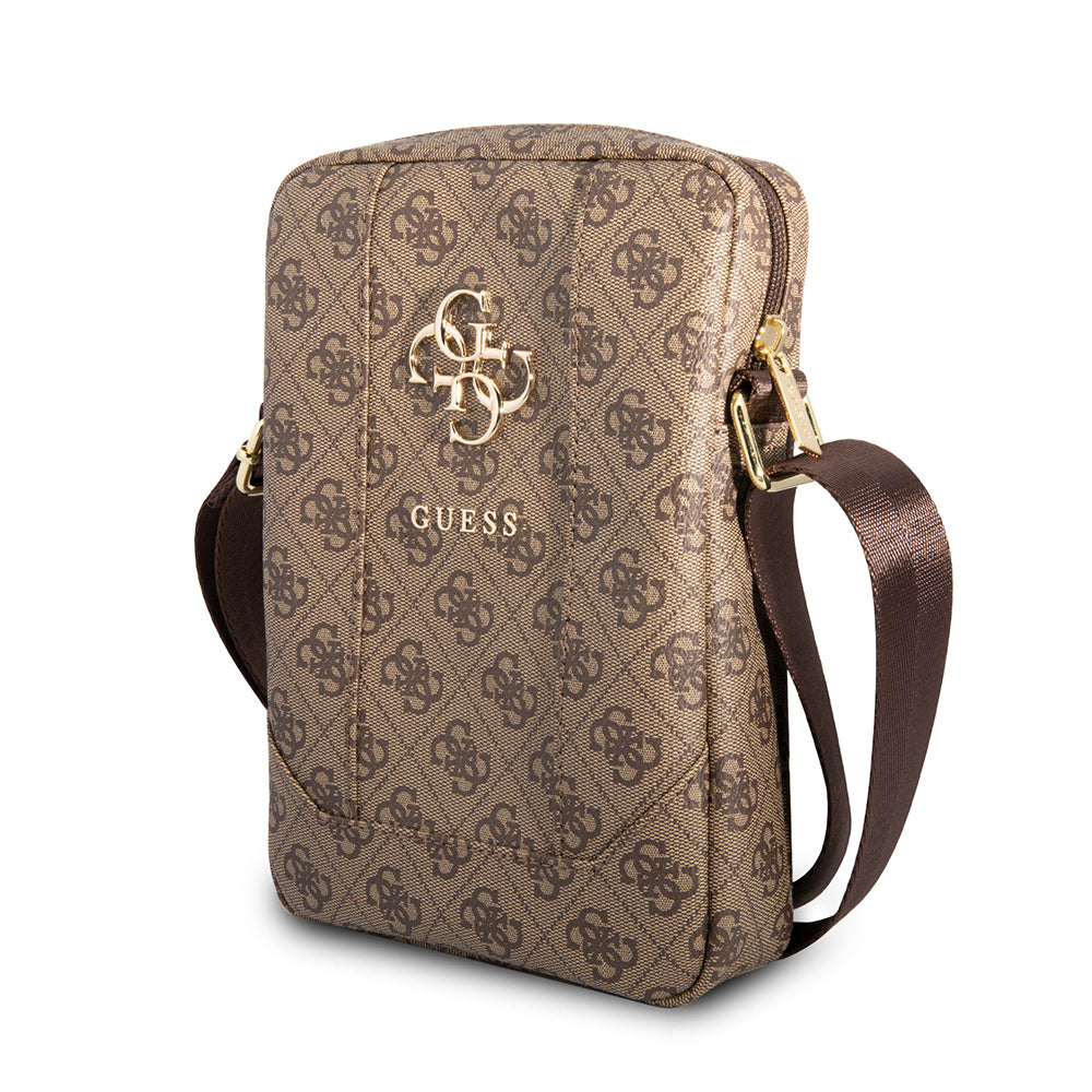 Guess Orijinal Lisanslı Metal Logolu Fermuarlı 8 inç Çapraz Askılı Tablet Çantası