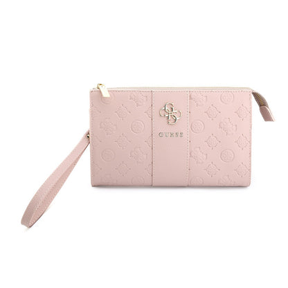 Guess Orijinal Lisanslı Peony ve 4G Desenli Şerit Detaylı Metal Logolu Omuz Askılı El Çantası