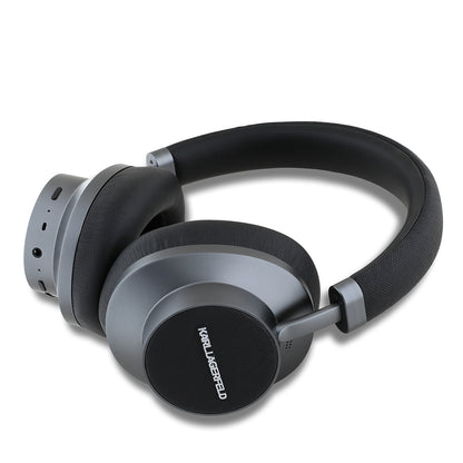 Karl Lagerfeld Orijinal Lisanslı ANC/ENC Özellikli KL Yazı Logolu Saffiano Serisi Kulak Üstü Bluetooth Kulaklık v5.3