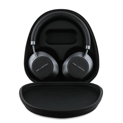 Karl Lagerfeld Orijinal Lisanslı ANC/ENC Özellikli KL Yazı Logolu Saffiano Serisi Kulak Üstü Bluetooth Kulaklık v5.3