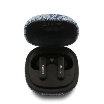 Guess Orijinal Lisanslı PU 4G Desenli Klasik Metal Yazı Logolu TWS Kulak İçi Bluetooth Kulaklık