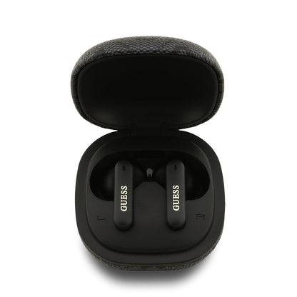 Guess Orijinal Lisanslı PU 4G Desenli Klasik Metal Yazı Logolu TWS Kulak İçi Bluetooth Kulaklık