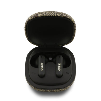 Guess Orijinal Lisanslı PU 4G Desenli Klasik Metal Yazı Logolu TWS Kulak İçi Bluetooth Kulaklık