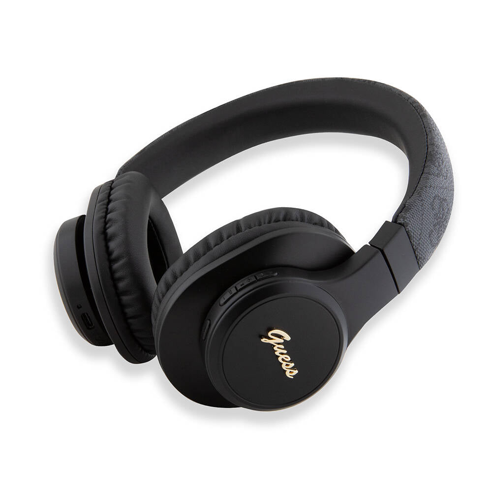 Guess Orijinal Lisanslı PU 4G Desenli Metal Yazı Logolu Tone On Tone Kulak Üstü Bluetooth Kulaklık