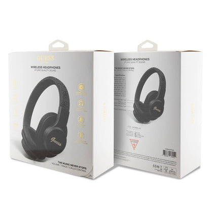 Guess Orijinal Lisanslı PU 4G Desenli Metal Yazı Logolu Tone On Tone Kulak Üstü Bluetooth Kulaklık