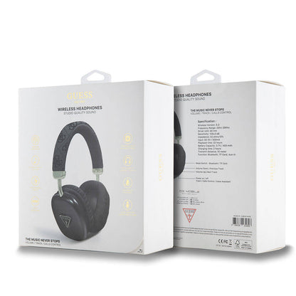 Guess Orijinal Lisanslı PU 4G Desenli Üçgen Logolu Kulak Üstü Bluetooth Kulaklık