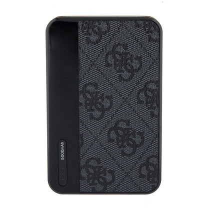 Guess Orijinal Lisanslı PU Deri 4G Desenli Metal Yazı Logolu Powerbank 5000mAh