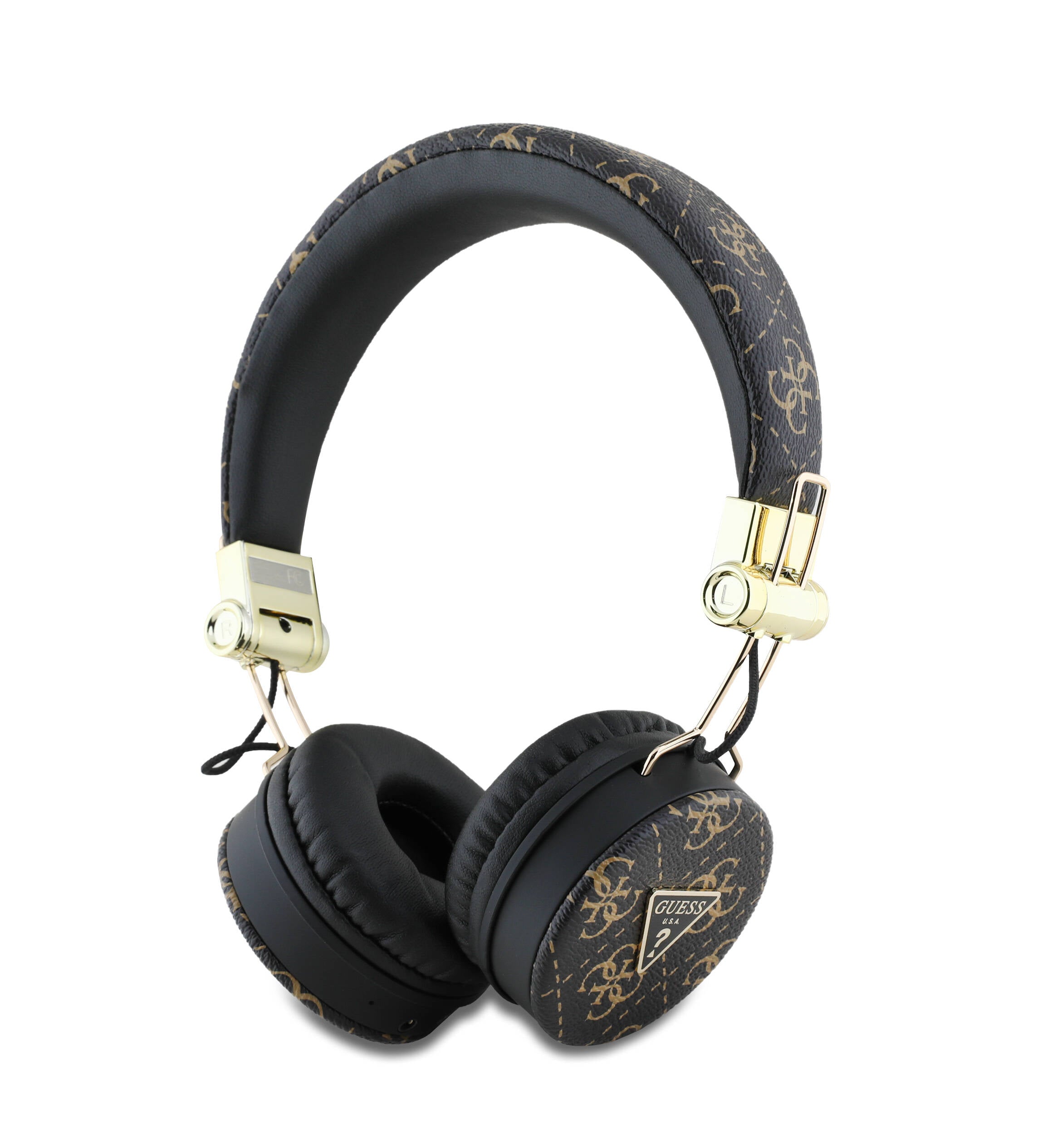 Guess Orijinal Lisanslı PU Desenli Metal Üçgen Logolu Kulak Üstü Bluetooth Kulaklık