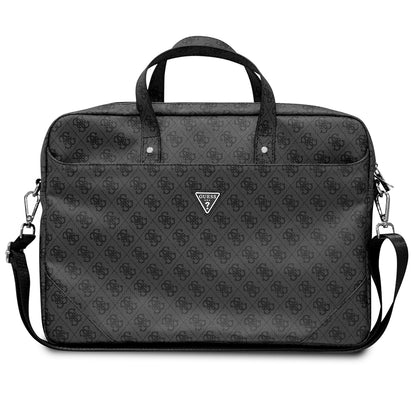 Guess Orijinal Lisanslı Sıcak Damgalı 4G Desenli Üçgen Logolu Omuz Askılı 15-16 inç Laptop Çantası