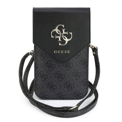 Guess Orijinal Lisanslı V Kılıf Tasarımlı 4G Desenli Büyük Logolu Kartlıklı Askılı Çanta