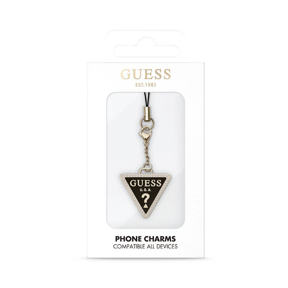 Guess orijinal Lisanslı Taşlı Üçgen Logolu Telefon Askı İpi