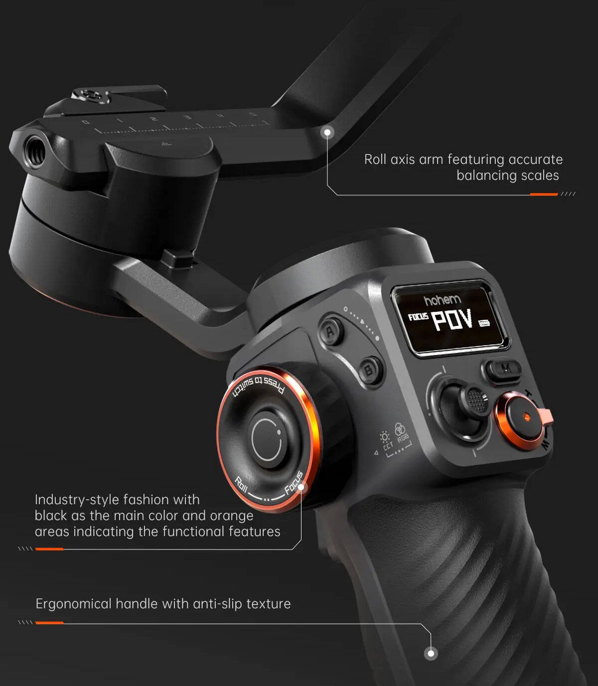Hohem iSteady M6 3 Eksenli El Tipi AI Yapay Zeka Görüş Sensörlü Gimbal Stabilizatör