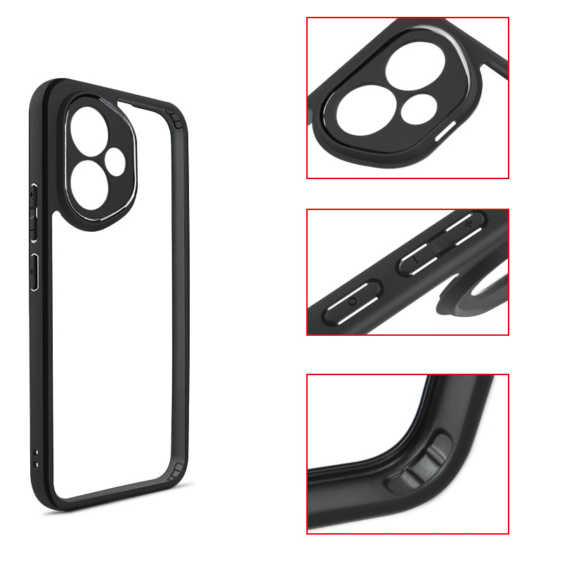 Honor 400 Kılıf Kamera Korumalı Şeffaf Arka Yüzey Zore New Roll Kılıf