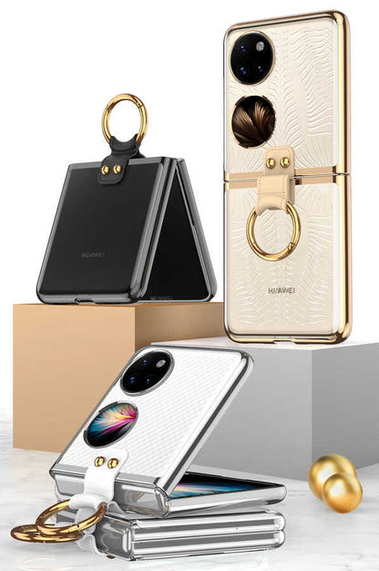 Huawei P50 Pocket Kılıf Zore Yüzüklü Kıpta Kılıf