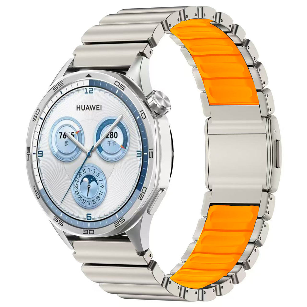 Huawei Watch GT 5 Pro 46mm Zore KRD-151 22mm Metal Silikon Kordon