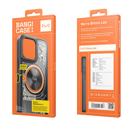 iPhone 15 Pro Max Kılıf Özelleştirilebilir 3 Fonksiyonlu Bluetooth Bağlantılı Bitmo Lab Bangcase Akıllı M-safe Kılıf
