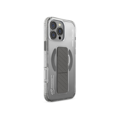 iPhone 16 Pro Kılıf M-safe Şarj Özellikli Teknoloji Desenli Standlı Skinarma Axon Kılıf