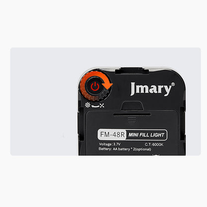 Jmary FM-48R Mini Fill Light Telefon-Kamera Üstü Pilli Aydınlatma Işığı