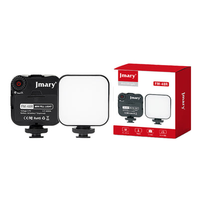 Jmary FM-48R Mini Fill Light Telefon-Kamera Üstü Pilli Aydınlatma Işığı