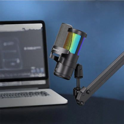 Jmary MC-PW13 Ayrılabilen Pop Filtreli Gürültü Önleyici 360° Dönebilen Tak Çalıştır USB Mikrofon