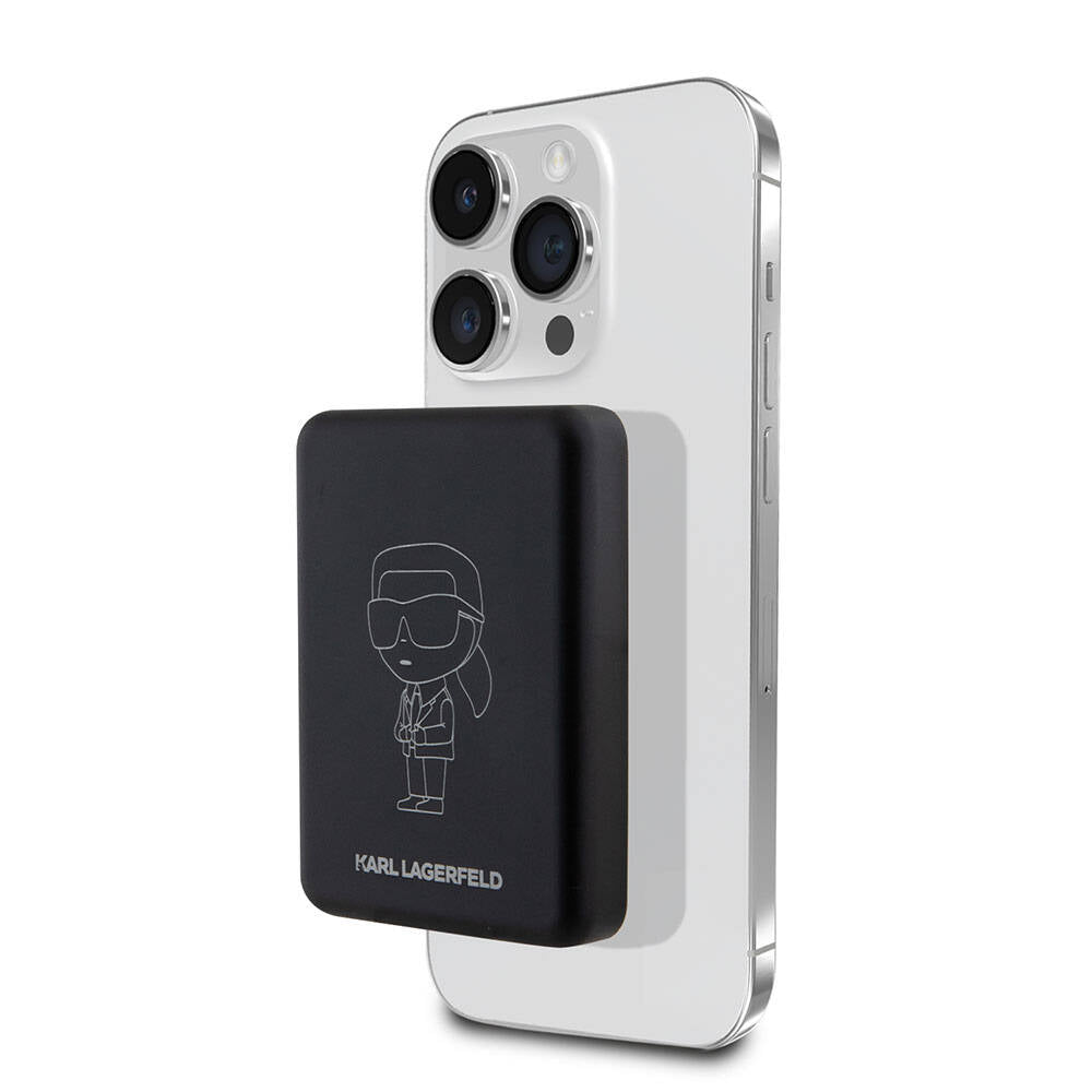 Karl Lagerfeld Led Işıklı Göstergeli M-safe Magnetik orijinal Lisanslı Powerbank 3000 Mah