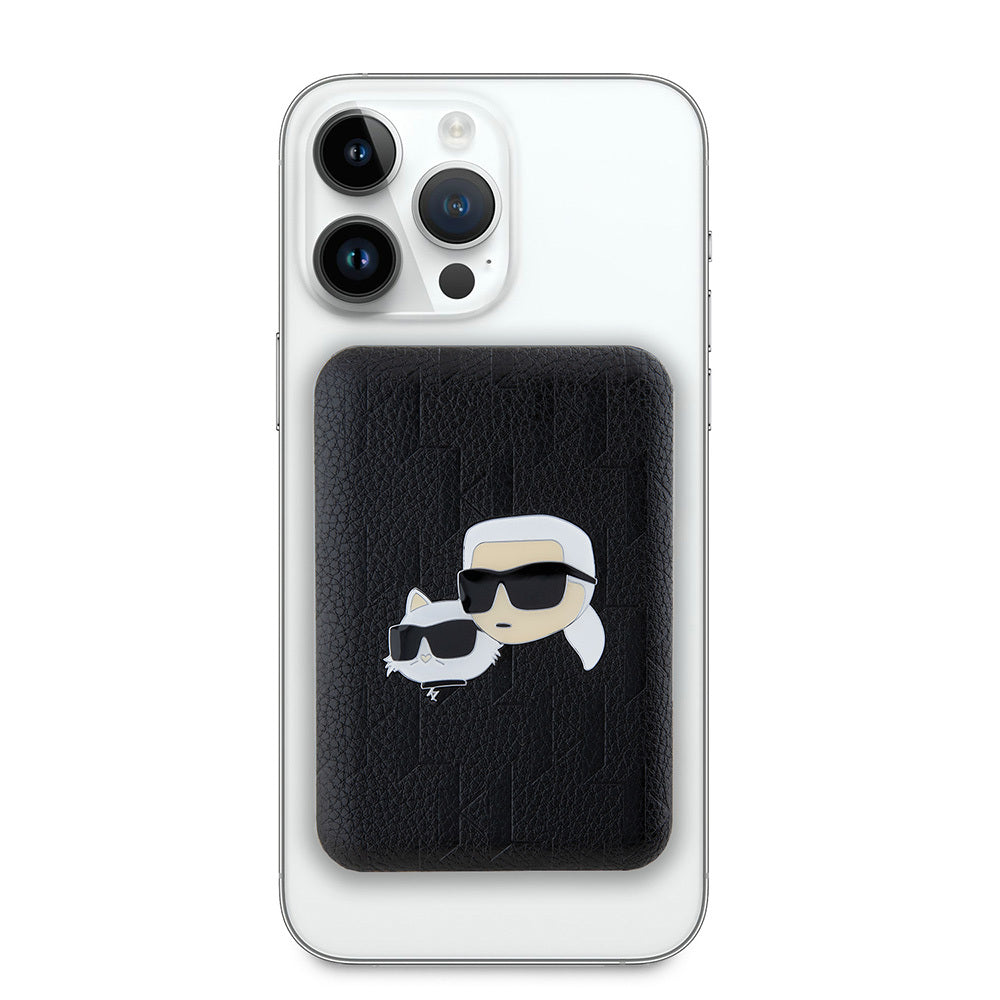 Karl Lagerfeld orijinal Lisanslı M-safe Şarj Özellikli Led Işık Göstergeli Metal Logolu PU Deri Powerbank 5000mAh